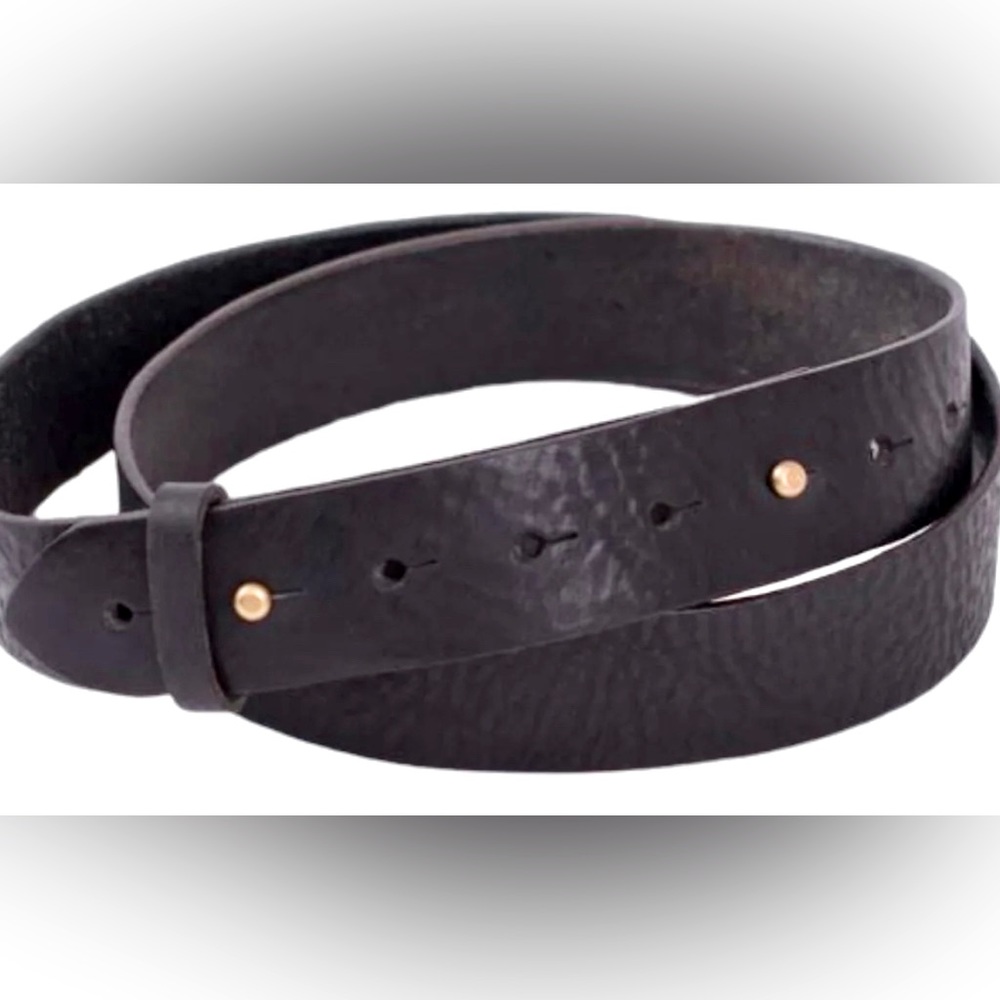 NWT • Men’s • Mellow Dawn • Stud Belt • Wide • Dark Chocolate Brown Leather